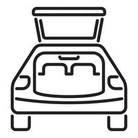 Journey car trunk icon outline vector. Open vehicle vector