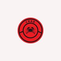 crab seafood logo circle shape simple vector