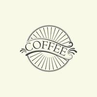 etiqueta de logotipo retro vintage de marca de café vector