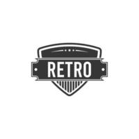 old retro badge logo frame label template vector