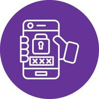 Mobile Password Vector Icon