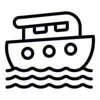 Sea ship icon outline vector. Swim camp vector