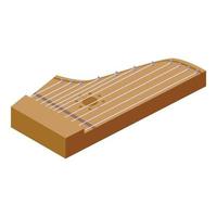Kantele chord icon isometric vector. Music instrument vector