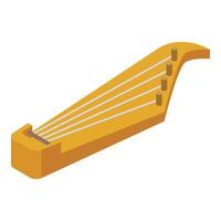 vector isométrico del icono de kantele. instrumento musical