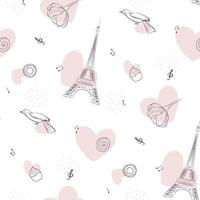 romantic seamless pattern vector