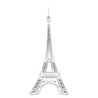 silueta de la torre eiffel vector