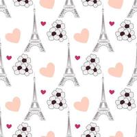 romantic seamless pattern vector