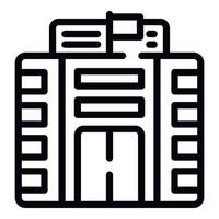 School building icon outline vector. Learn online vector