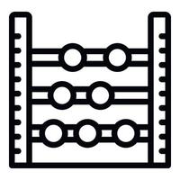 Abacus icon outline vector. School learn vector