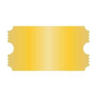 golden ticket blank coupon vector illustration. with a white background. can be used to print tickets and coupons