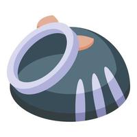 Soft cat house icon isometric vector. Pet box vector