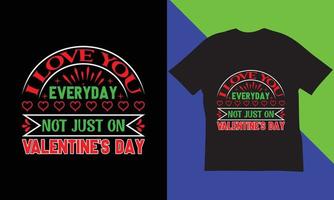 Happy valentine's day svg typography T-shirt design. vector