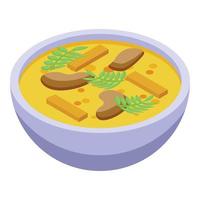 Ecuador bean soup icon isometric vector. Vacation tourism vector