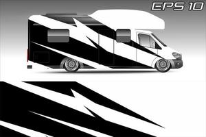 diseño de vectores de fondo de carreras para envolver autos camper y más