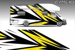 diseño de vectores de fondo de carreras para envolver autos camper y más