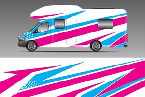 white background design for camping car livery wrap and more vector