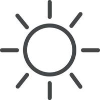 Sun icon. Simple flat design. Vector art