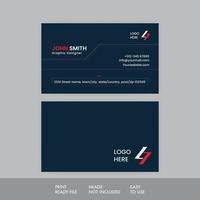 Free Creative Modern Minimal Professional Business Card Template Design vector