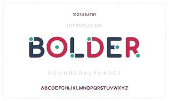 Bolder ypography technology vector illustration abstract minimal modern alphabet fonts.