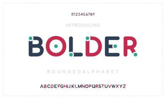 Bolder ypography technology vector illustration abstract minimal modern alphabet fonts.