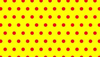 Red and yellow big polka dot pattern vector