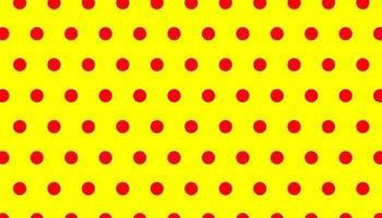 Red and yellow big polka dot pattern vector