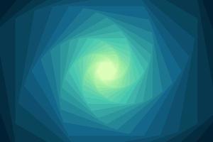 Colorful gradation hexagonal swirl geometric background. Vector blue and green hexagon spiral vortex.