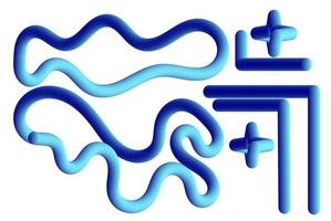 A shape aesthetic with blue lines and stars for the background elements vector