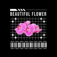 diseño de estilo urbano. para diseños de impresión para camisas, chaquetas, suéteres y más. hermoso eslogan de texto de flores. elemento de vector de flor de color rosa.