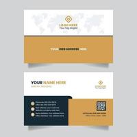 Simple double-sided creative business card name or visiting card design template vector