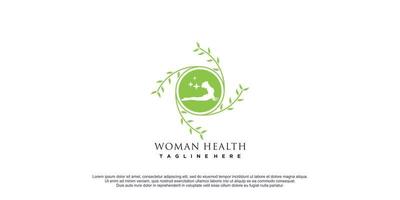 Women health logo icon vector illustration for health and relaxation business