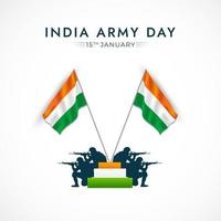 Indian army day 15 January social media post vector