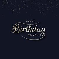 tipografía de feliz cumpleaños para el diseño de tarjetas de felicitación vector