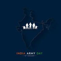 Indian army day 15 January social media post vector