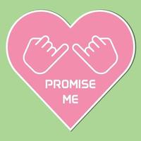 Happy Promise Day icon. Promise icon, promise day icon, promise symbol, hand symbol. Promise me vector. vector