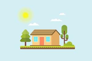 simple home illustration style concept flat design vector