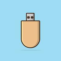 Usb flash drive technology data storage device vector illustration