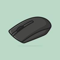 Wireless computer mouse icon isolated cartoonish vector illustration