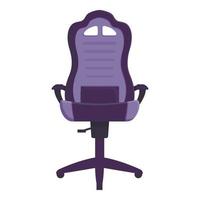 vector de dibujos animados de icono de silla de jugador de oficina. asiento de juego