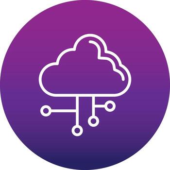 icono de vector de computación en la nube