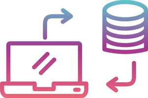 icono de vector de almacenamiento de datos