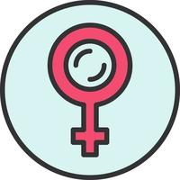 icono de vector de símbolo de género femenino