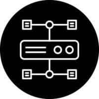 icono de vector de computación de clúster