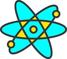 icono de vector de símbolo de energía nuclear