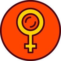 icono de vector de símbolo de género femenino