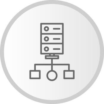 icono de vector de computación de clúster