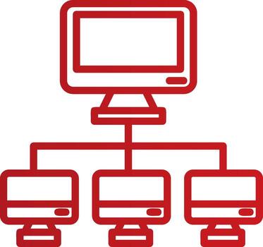 icono de vector de red de computadora