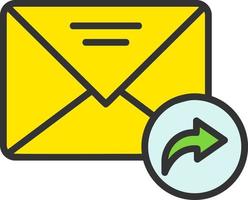 icono de vector de reenvío de correo