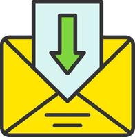 icono de vector de bandeja de entrada de correo