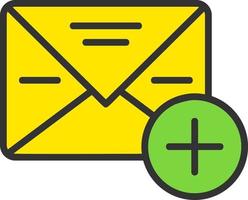 agregar icono de vector de correo